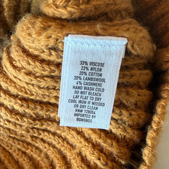 Bonobos Orange/Tan Cardigan with White Accents - Picture 3 of 4